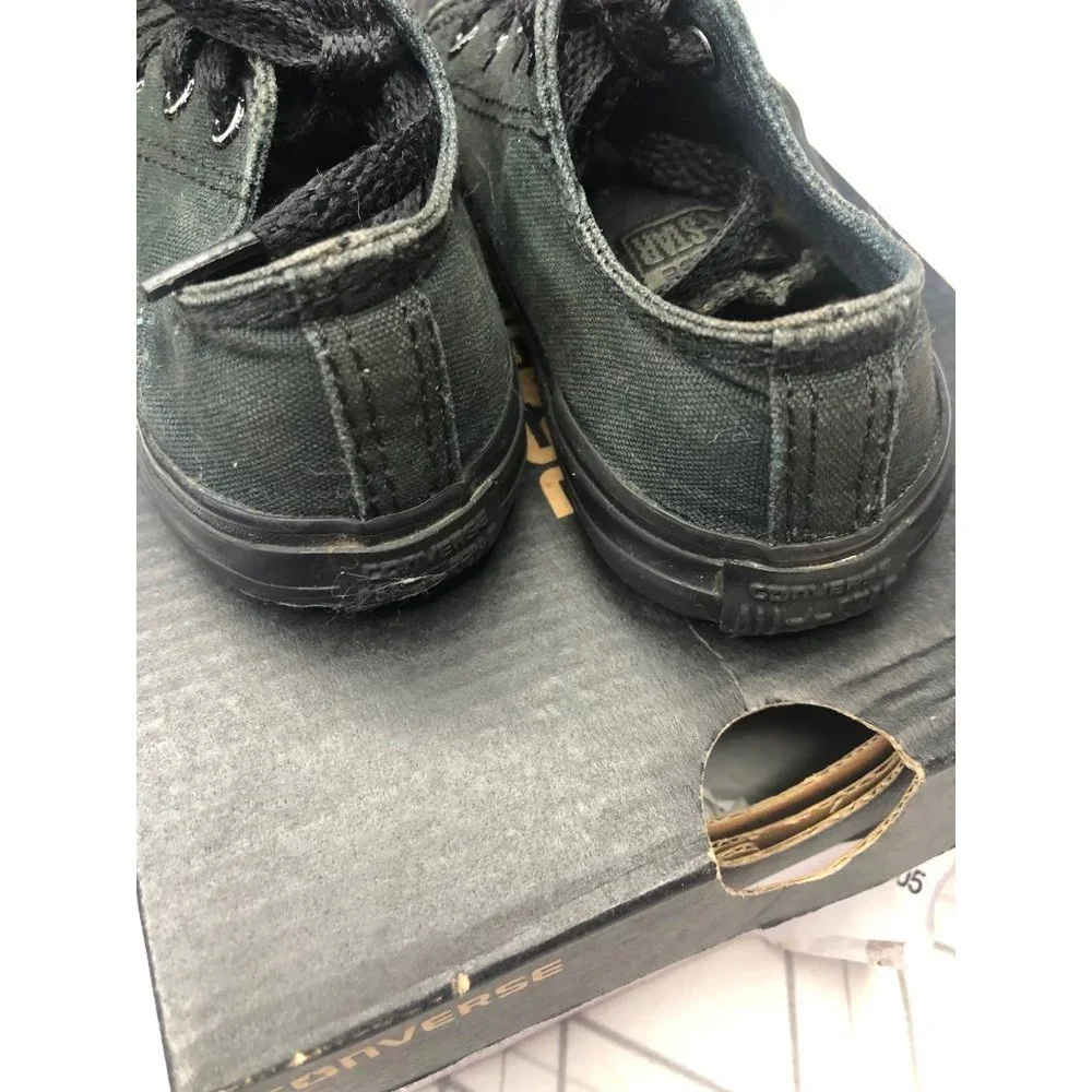 Converse black low top